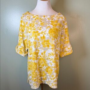 Floral Yellow Women's Top
